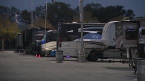 Cowboys fans in RVs ahead of Thanksgiving game dealing with rainy, cold weather