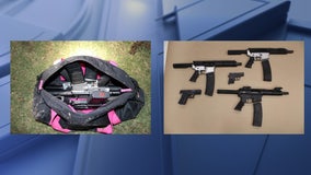 Garland police release photos of guns recovered from vehicle that crashed while fleeing police