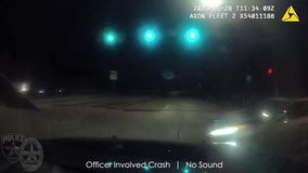 VIDEO: Irving police officer crashes into car that ran red light