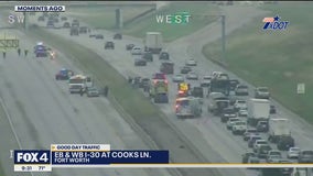 1 rushed to hospital in Fort Worth after shooting on I-30