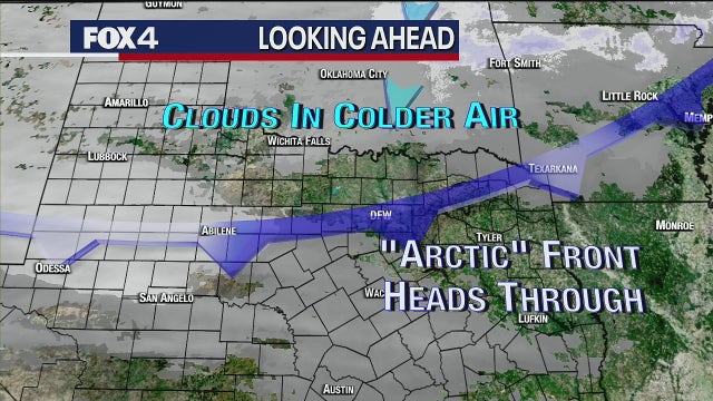 Dallas weather: Snow flurries possible as arctic front moves into North Texas