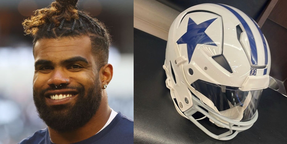 Ezekiel Elliott gives fans peek of Cowboys Thanksgiving throwback helmet
