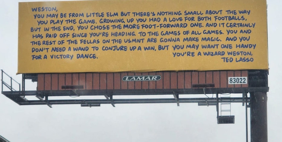 Ted Lasso sends personalized billboards to every member of U.S. Men's  National Soccer Team