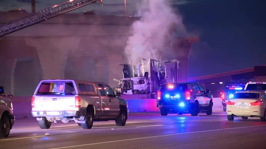 Fiery Crash Involving Two 18 Wheelers Shuts Down I 30 At Pgbt 