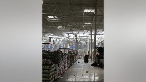 Grapevine Weather Damage: Probable tornado hits businesses near Hwy. 114