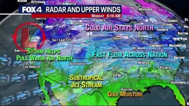 Dallas weather: Warm temperatures, chance of rain for much of the week