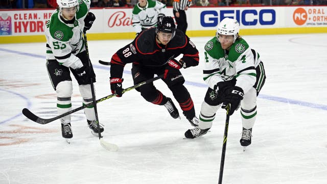 Necas' OT goal lifts Hurricanes past Stars