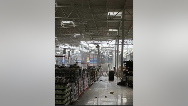 Grapevine Weather Damage: Probable tornado hits businesses near Hwy. 114