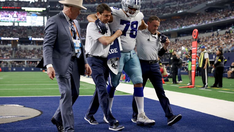 Dallas Cowboys offensive tackle Terence Steele (78) in coverage