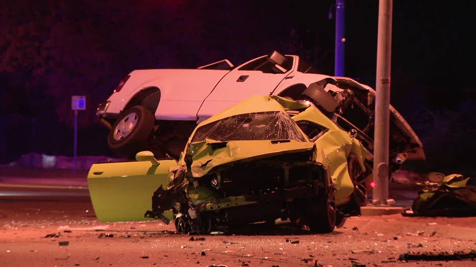 Challenger 'traveling over 100 MPH' hits car crash scene on I-696