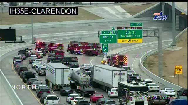 Part of I-35 closed for several hours in Dallas due to downed power lines