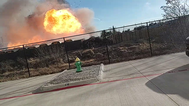 Truck fire explosion at Dallas industrial yard destroys trucks, school buses