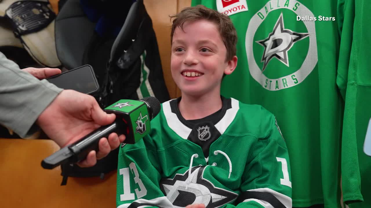 Dallas Stars grant young hockey fan's wish to be on the team