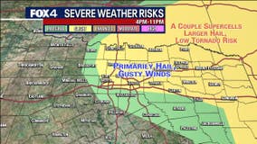 Dallas weather: Hail, gusty winds possible on Wednesday, Severe Thunderstorm Watch issued