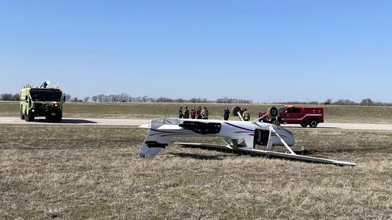 Plane crashes at Denton Enterprise Airport