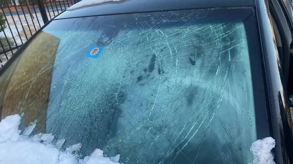Dallas Weather: Flying damages cars as North Texas thaws