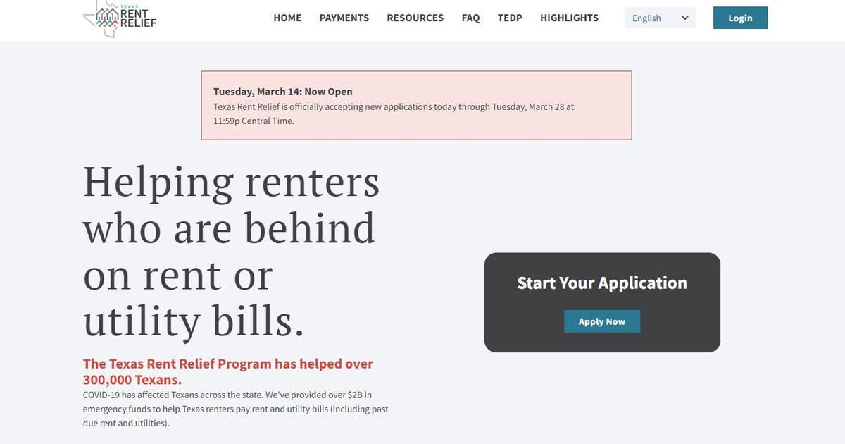Texas Rent Relief Program Phone Number Texas Rent Relief Program website crashes shortly after reopening | FOX ...