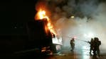 Trailer filled with frozen chicken catches fire on I-30 in Dallas