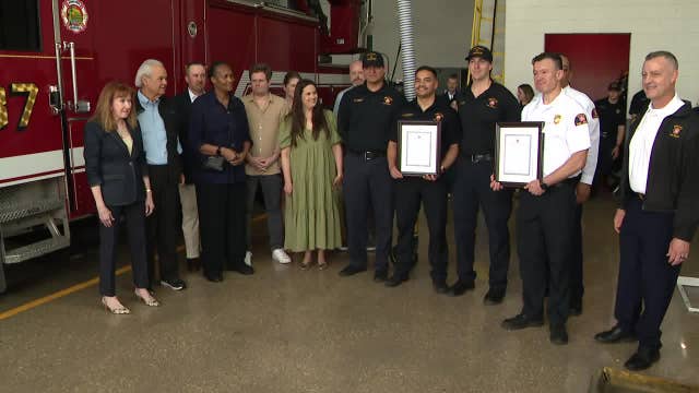 Dallas Fire-Rescue firefighter/paramedics credited with saving two people who suffered cardiac arrest