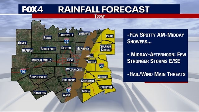 Dallas weather: Rain, storms expected Thursday, Friday, Sunday