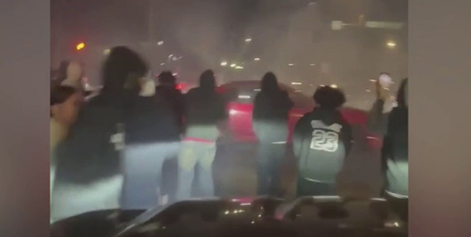 VIDEO: Fort Worth street takeover leads to 1 arrest