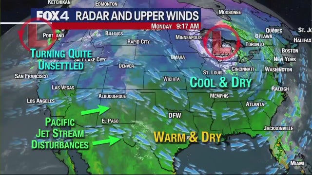 Dallas weather: Shots at rain throughout the week