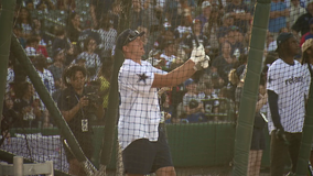 Cowboys players, FOX 4's Shannon Murray swing for the fences for charity in Frisco