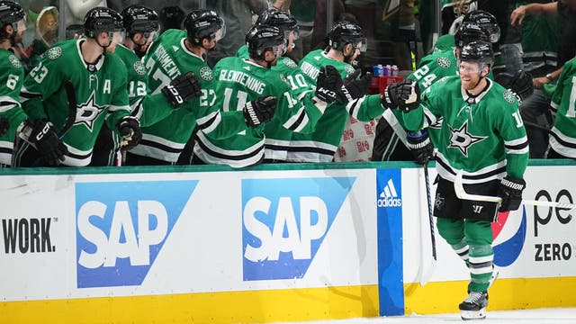 Pavelski scores again, Stars beat Kraken 4-2 to even series