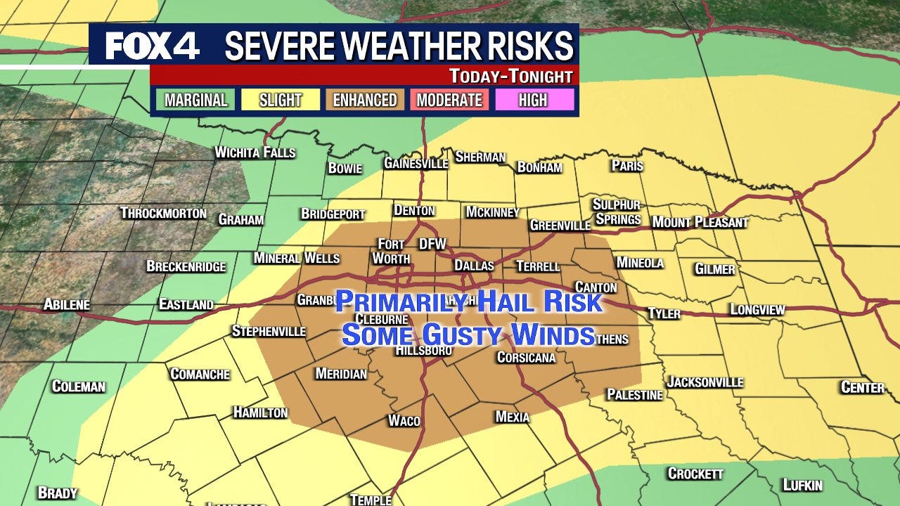 Dallas Weather Storm, hail chances continue through Wednesday
