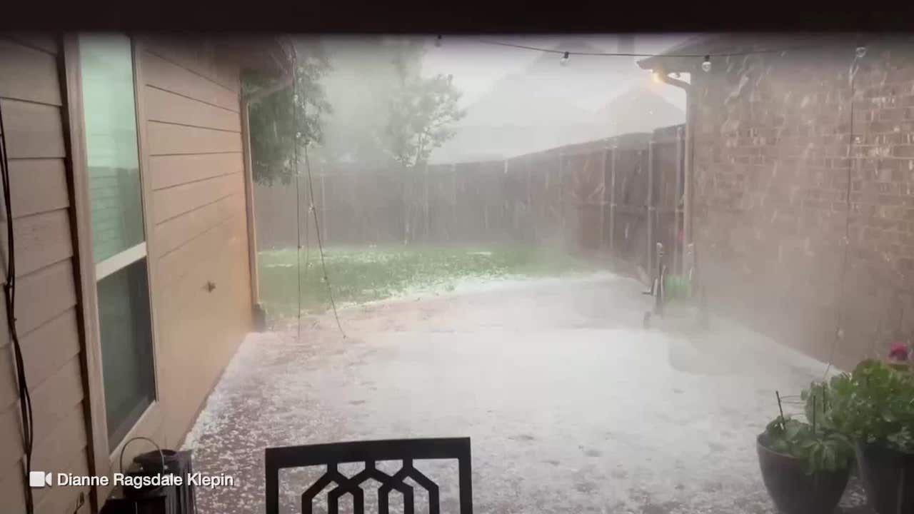 Hail pounds North Texas Sunday night