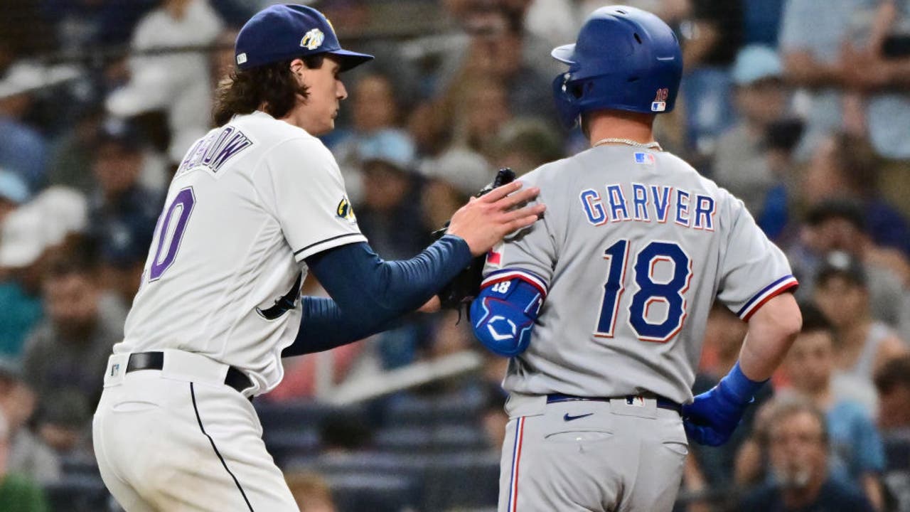 Rays' Josh Lowe takes the brothers battle, but Rangers win the game