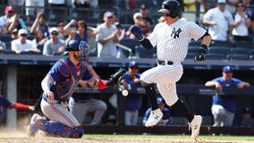 Bader's 2-run double in the eighth sends the Yankees past the Rangers 5-3