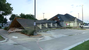 Dallas weather: Storms drop huge hail, tear roof off bank in Lavon