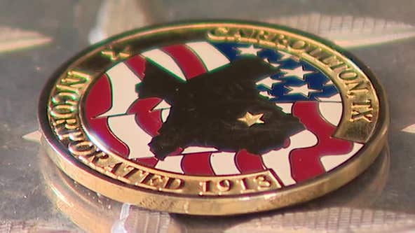 Carrollton firefighter's widow reunited with lost coin honoring his service