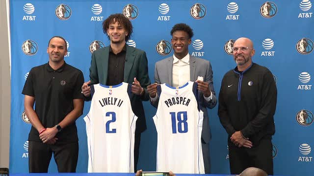 Mavs rookies Dereck Lively and Olivier-Maxence Prosper talk fit and playing with Luka
