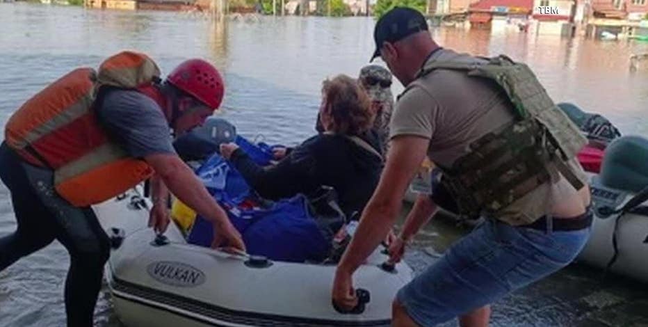 Texas Baptist Men assisting Ukrainians who are now dealing with flooding after dam collapse