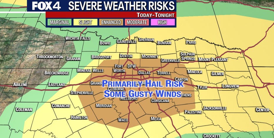 Dallas Weather: Storm, hail chances continue through Wednesday