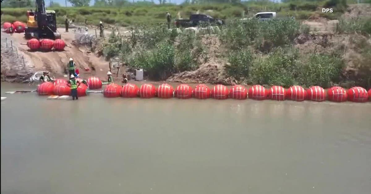 Department of Justice sues Texas over floating border barrier in the ...