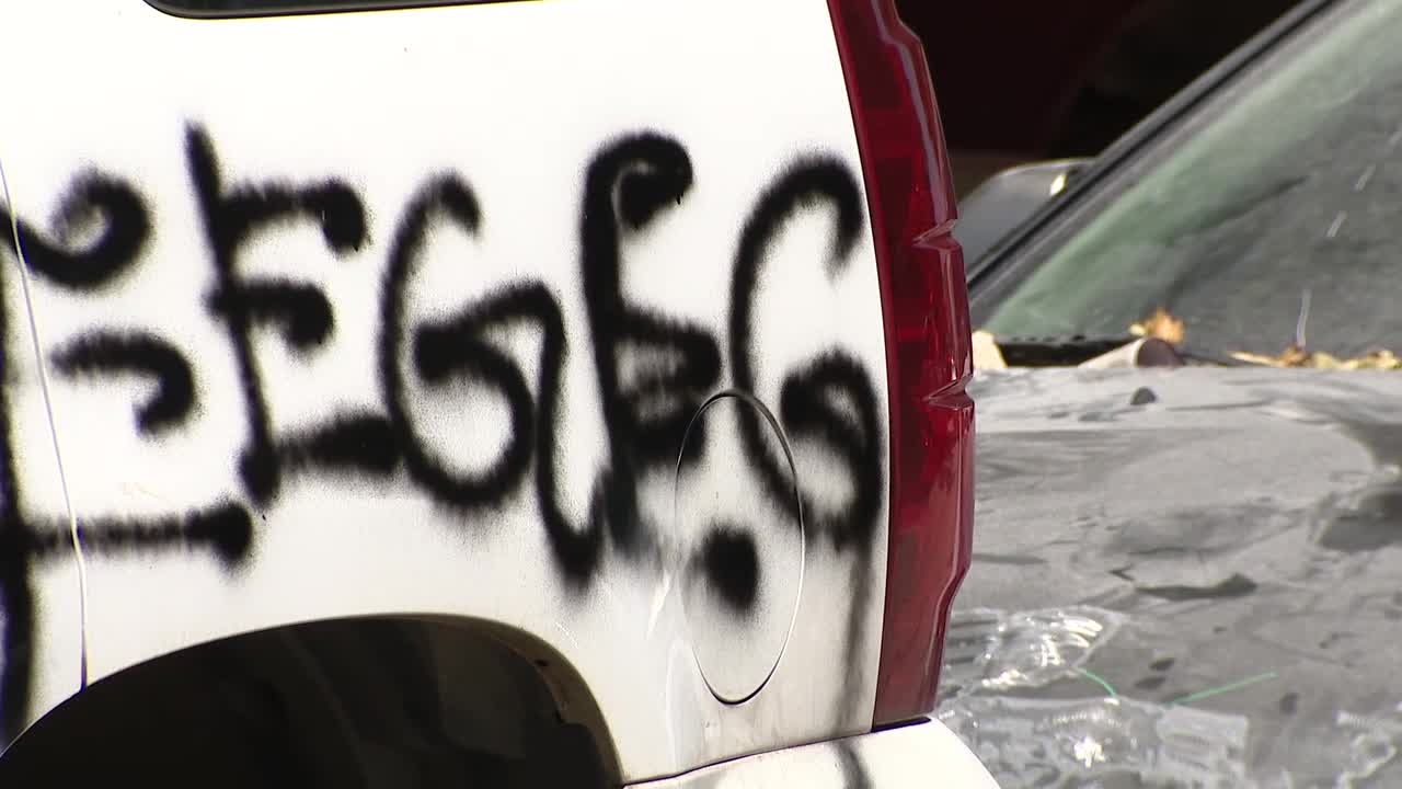 Arlington police investigating vandalism to vehicles, including racist graffiti - Vimarsana News