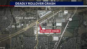 1 dead, 3 hurt in Fort Worth rollover crash