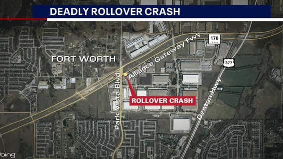 1 dead, 3 hurt in Fort Worth rollover crash