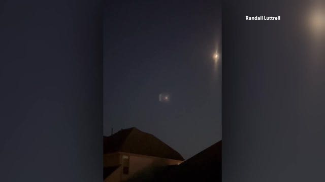 What were those strange lights seen in the North Texas sky Sunday night?