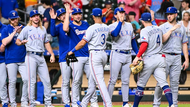 García's grand slam highlights 4-homer game as AL West-leading Rangers beat Astros 13-5