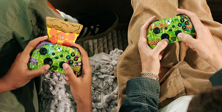 Xbox Game Pass on X: the pizza party never stops with these guys🍕 follow  @XboxGamePass & RT this post with #XboxTMNTMoviesweepstakes for a chance to  win these TMNT-inspired controllers! be sure to