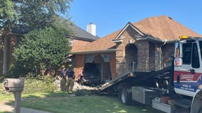 Car drives into Allen home, family says they are lucky to be alive