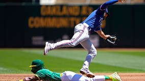 Athletics limit Rangers to 4 hits in 2-0 victory