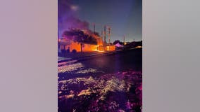 Carrollton firefighters fight fire outside their own station