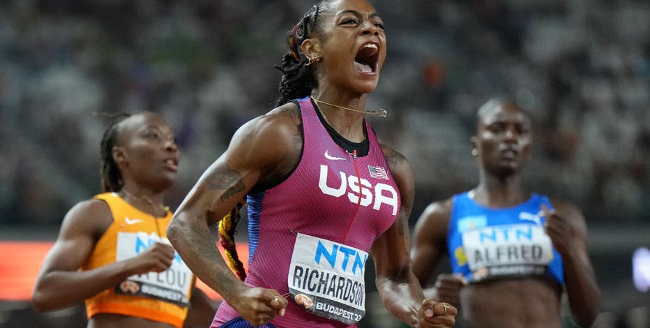 Dallas native Sha'Carri Richardson wins gold in women's 100-meter race at World Championships