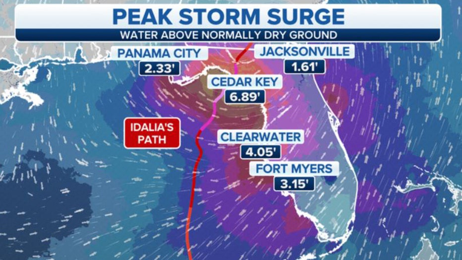 Hurricane Idalia maps: Path, timing, wind speeds, storm surge