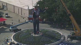 State Fair of Texas: Big Tex put into place in Fair Park